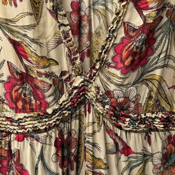 Free People Floral Sleeveless Dress - Red and Cream - Picture 4 of 5